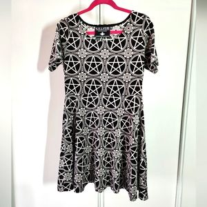 Killstar XXL velvet pentagram skater dress
